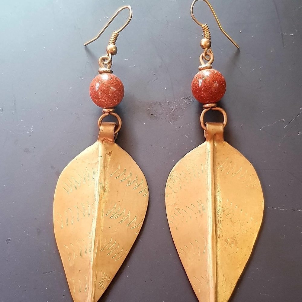 Brass earrings
